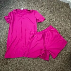 Shirley and Stone - Hot Pink Sleepwear, Pajamas Lounge Set - Womans XS